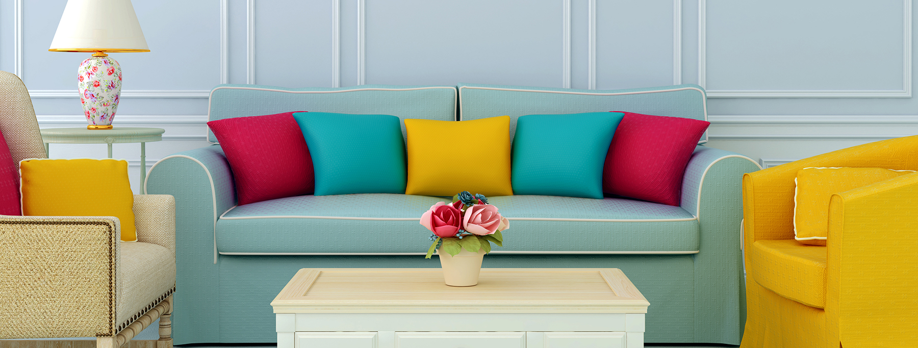 Colorful living room interior